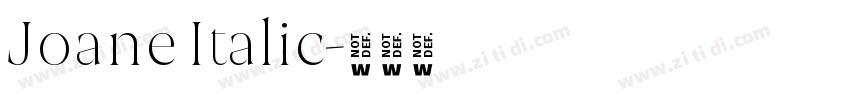 Joane Italic字体转换